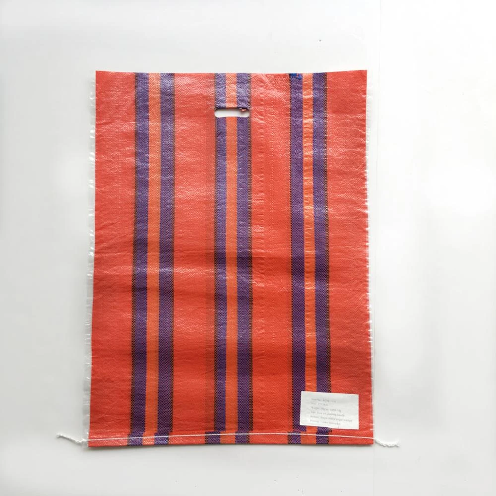 Punching handles pp woven bags/ polypropylene raffia shopping bag export to South America
