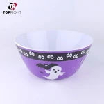 Purple Color Halloween Thick Melamine Plastic Noodle Bowl