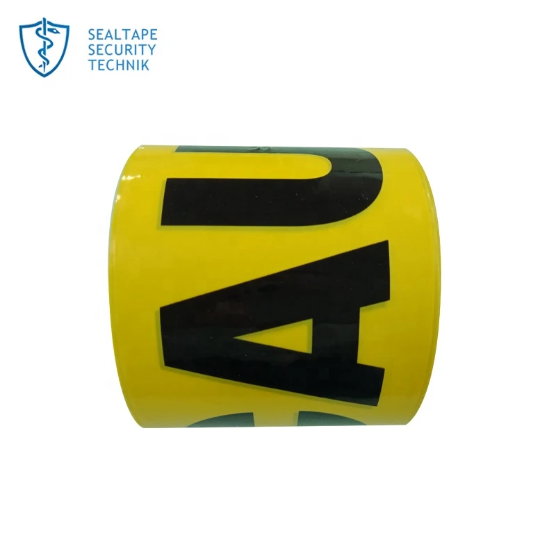 PVC Custom Printed Yellow And Black Safety Barricade Caution Warning Tapes