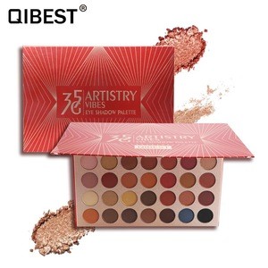 QIBEST 35 Colors Artistry Vibest  High Pigmented Custom Private Label Makeup eye shadow Palette