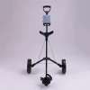 Quick Easily Fold Push Pull Cart Light-weight Iron 2-Wheels Foldable Golf Trolley
