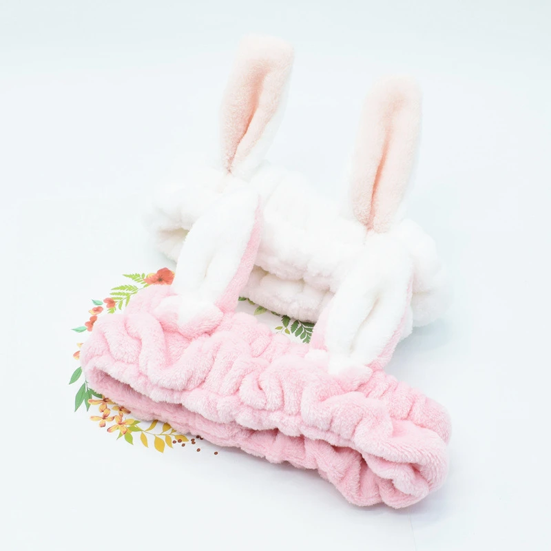 Rabbit ears hair band ladies face wash yoga elastic elastic headband hair accessories