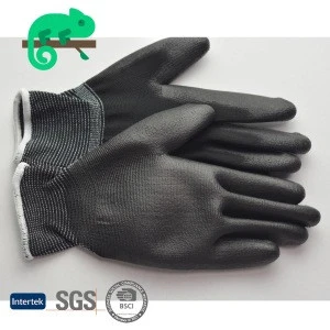 RAMSAFETY new 13 gauge pu coated cutting glove/cut resistant glove/level 5 cut gloves