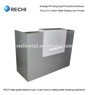 RECHI Custom Cashier/Retail Store Checkout Counter with Illuminated Logo for Retail Mobile Phone Shop