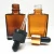 Import Rectangle 30ml amber painted essential oil perfume oil glass dropper bottle with dropper lid from China