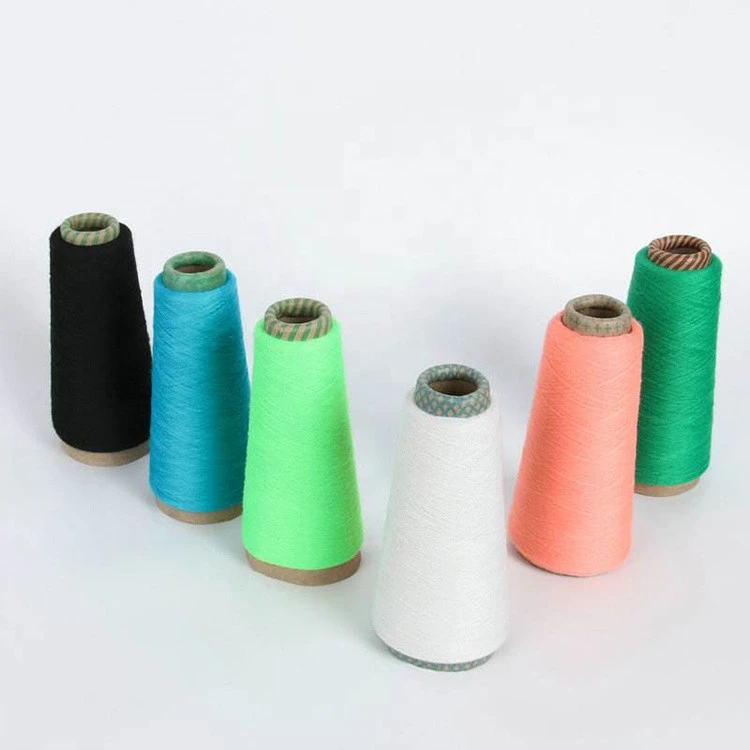100% recycled  high tenacity colorful polyester ring spun yarn