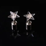 Red yellow green light up christmas halloween holiday pumpkin star diamond earrings store