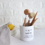 Removable Soft Bristle Wood Scrubbing Pot Brush 2-inch Head