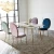 Import restaurant furniture round back metal legs blue velvet dining chairs from China