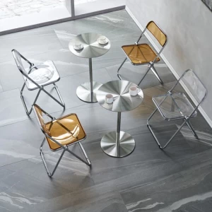 Restaurant Tables brush dining room furniture 80*80cm square stainless steel metal leg dining tables  for hotel restaurant