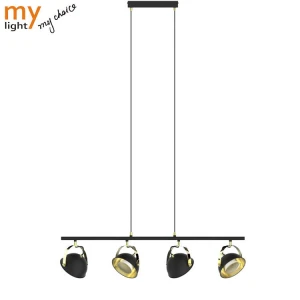 Rotatable Black Metal Hanging Kitchen Chandelier Lamp Pendant Light