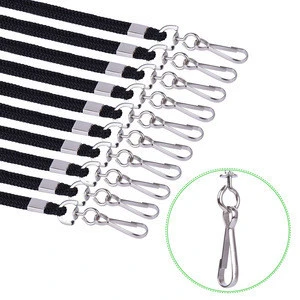 Round Polyester Braided Lanyards for ID Badges, Non-Breakaway & Comfortable Neck Straps