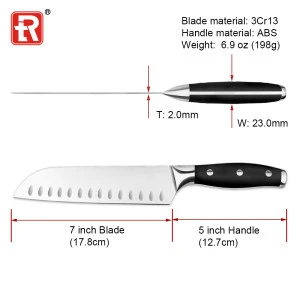 RUITAI hot sale 7 inch santoku knife Japanese chef kitchen knife with forged handle