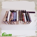 Rustic Wooden Display Rack Wall Mounted Bookshelf,Vintage Library Racks,Cuatom-made Handmade Hanging Display Rack