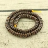 SB0695 Natural brown coconut wood heishi disc spacer beads