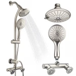 SB24215601 Manufacture Classic Movable Support Handheld Shower Rain Bathroom Luxury Shower Set with Slide Bar 304