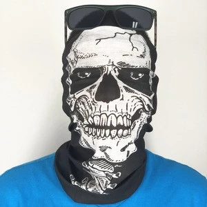 Seamless Skull Face Mask Bandana Motorcycle Face Masks Skeleton Face Shield