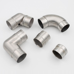 Selling Stainless Steel Balustrade Accessories Stainless Steel Flange Railing Angle Tube Connector Adjustable Elbow Fitting