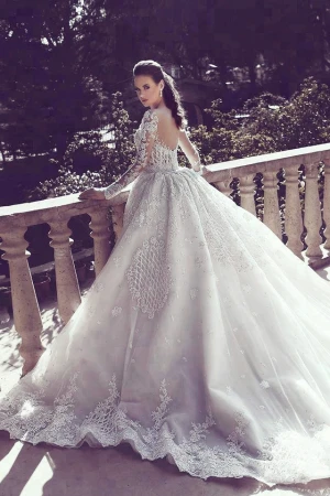 Sexy Afraic Mermaid Bridal Dress Long Sleeve Wedding Dress 2021 With Detachable Train Luxury Bridal Gown Vestido de novia