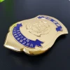 Shield Shape Security Guard Brass dieStamped soft enamel Badge