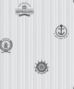 shunmei A+B simple stripe design with brand wallpaper for project