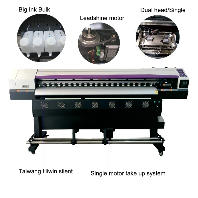 Signkanon 1.6m 1.8m 3.2m eco printer solvent xp600 i3200 dx5 vinyl flex banner printing machine