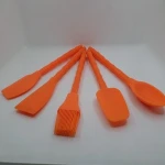 Silicone Baking Pastry Tools 5 pcs orange silicone mixing spoon oil brush spatula set