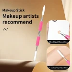 Silicone Stainless Steel Palette Stick Essential Makeup Tool for Liquid Foundation Application