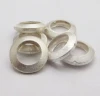 Silver Plated Brushed Roundel Metal Beads