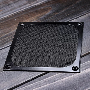 Silver tone aluminum dust proof filter for 60 92 120 mm computer pc fan