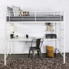 Simple and fashion style! Student dormitory Metal Loft Bed with Desk
