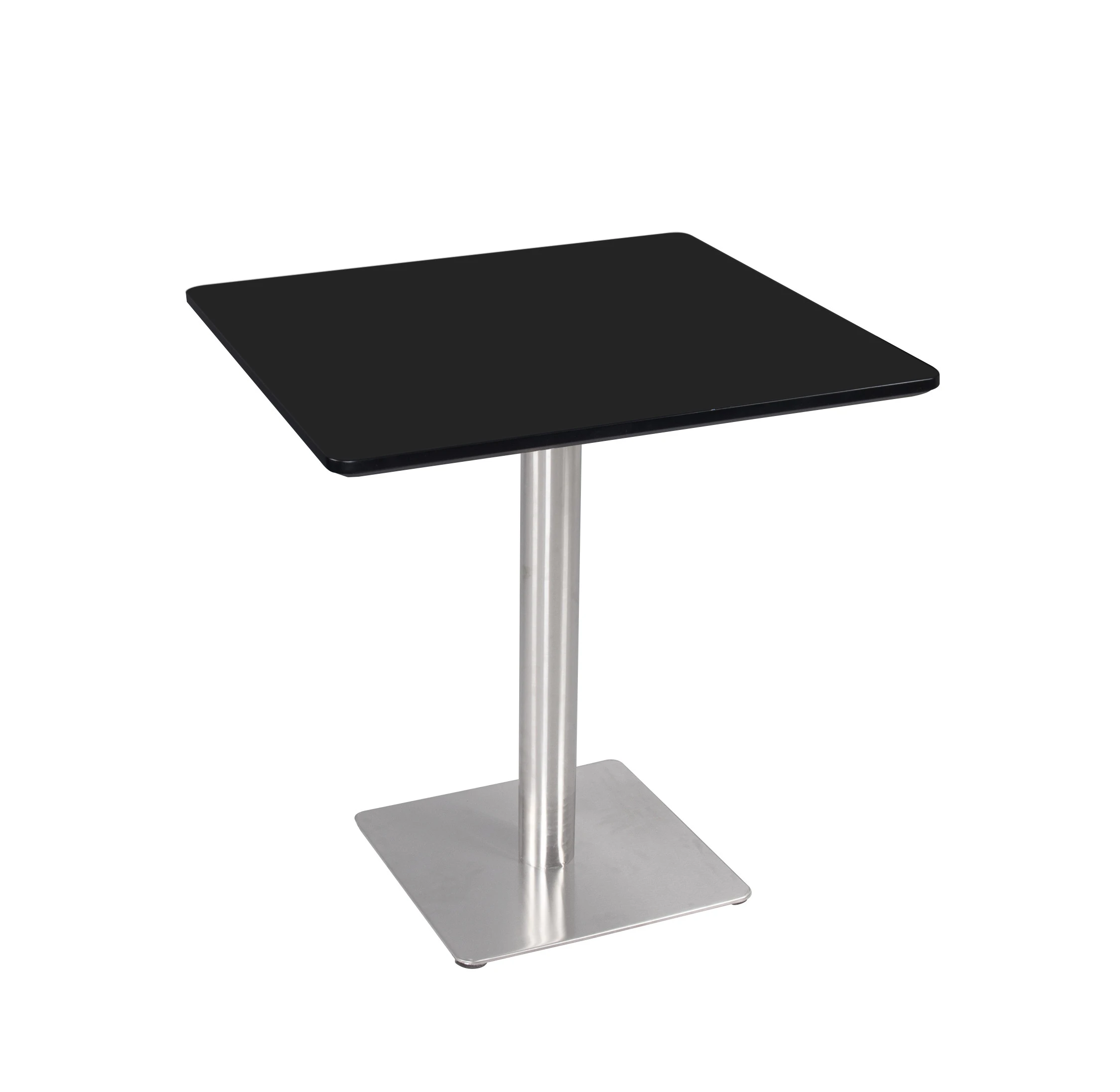 Simple modern design MDF dining room table with Chromed Steel Base T-10