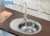 Import single commercial stainless steel 201 one bowl basin Counter top small round kitchen sink with OEM thickness and depth WY-5745 from China