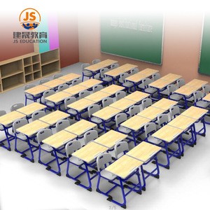 Single metal MDF classroom desk and chair school furniture equipment suppliers