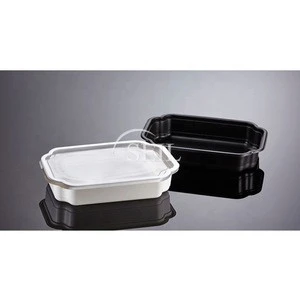 SL-M1 PP Disposable Plastic Frozen Food Tray with Lid / Supermarket Fresh Meat Frosting Packaging Container Tray
