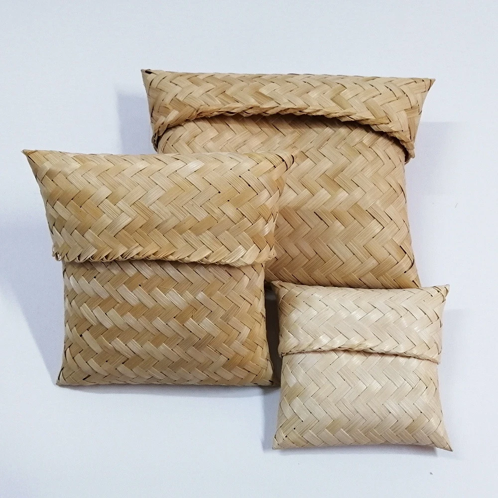 small size square shape natural material bamboo gift box