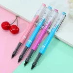 Smooth writing refillable free ink roller ball pen supplied for office and school