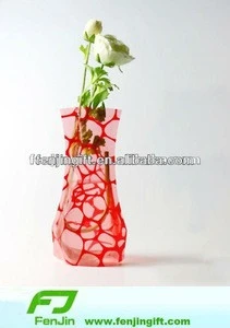 soft folding plastic flower vase