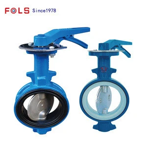 soft PTFE sealing stainless steel wafer type butterfly valve