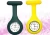 Import soft touch surface colorful silicone nurse pocket movemnt watch for hospital using from China
