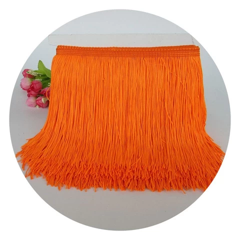 Softer 15cm 25cm width Polyester Lace Tassel Fringe Trim Ribbon Sew Latin Dress DIY Accessories Fringe Tassel