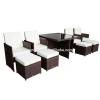 space saving restaurant dining table and chair outdoor rattan furniture