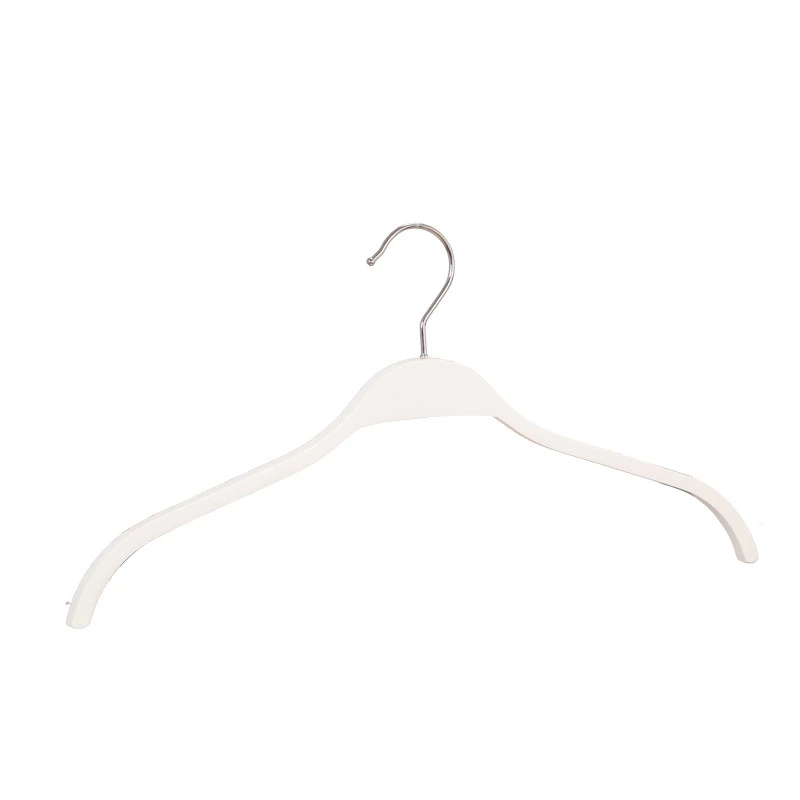 Space Saving Top-Quality Clothing Hangers Slim White Wood Color Laminated Coat Hanger