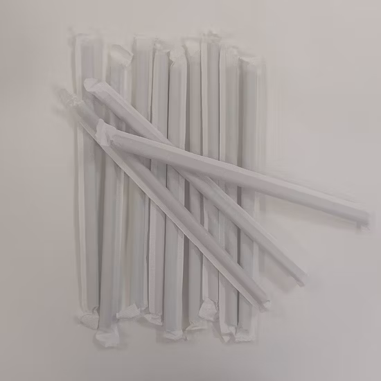 Import High Quality Biodegradable Black Paper Individual Wapped PP Plastic Coffee Juice Straws from China