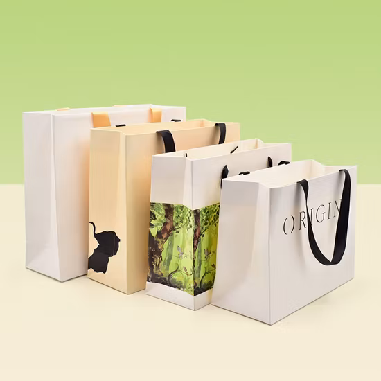 Wholesale Eco-Friendly Luxury Pink Hot Gift Bag Custom Reusable White Paper Packaging