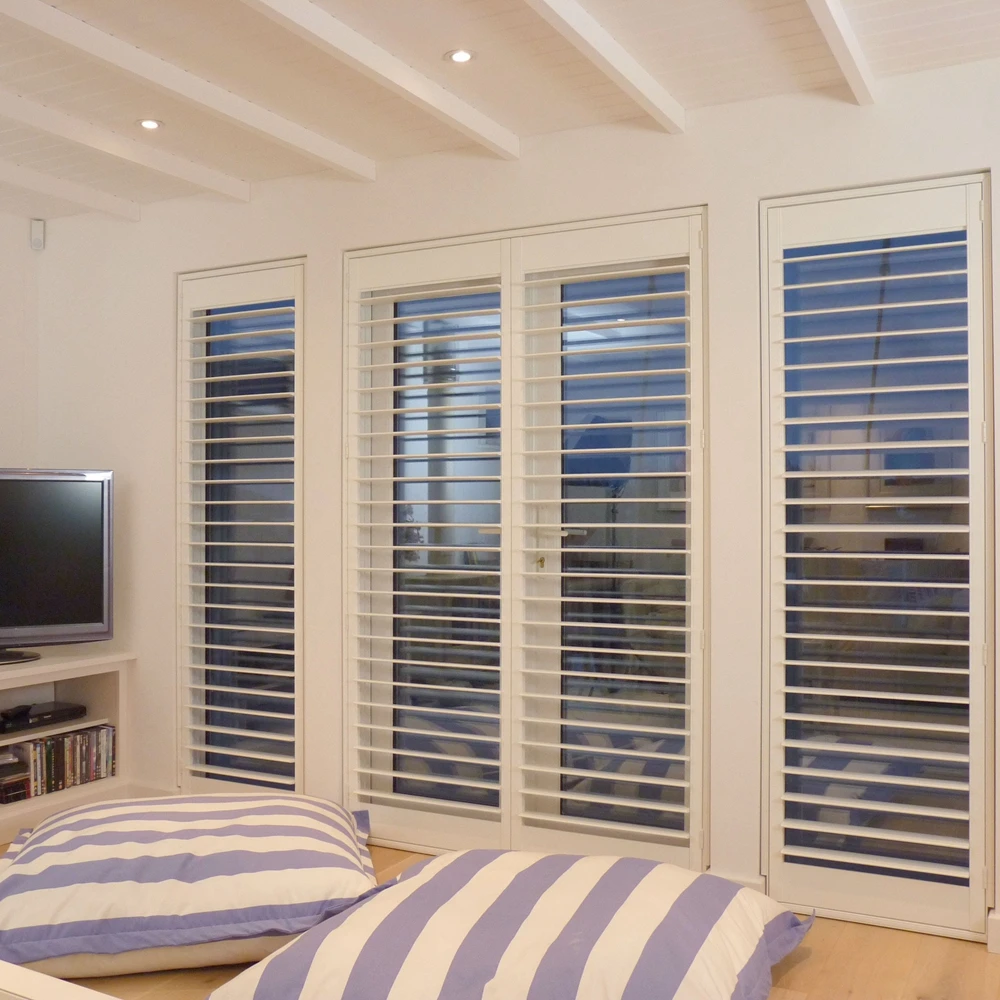 special size real wooden plantation shutters octagon window shutters