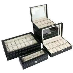 spot goods-24 slots leather watch case with different color options from Nanhai,Foshan,Guangdong,China