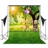 Spring Scenery Bicycle Photography Backdrops Green Trees Newborn Baby Photo Backgrounds for Children Studio Props