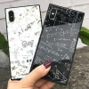 Square Shape Glossy Marble Pattern Tempered Glass Phone Case For iPhone X 7 8 Plus