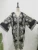 Import ST019C013 Cool black casual plus size three quarter sleeve full body embroidery kimono cardigan from China